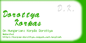 dorottya korpas business card
